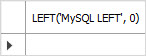 A função MySQL LEFT retorna string vazia