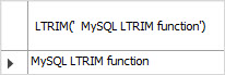 Exemplo MySQL LTRIM