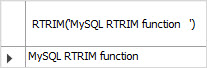 Exemplo MySQL RTRIM