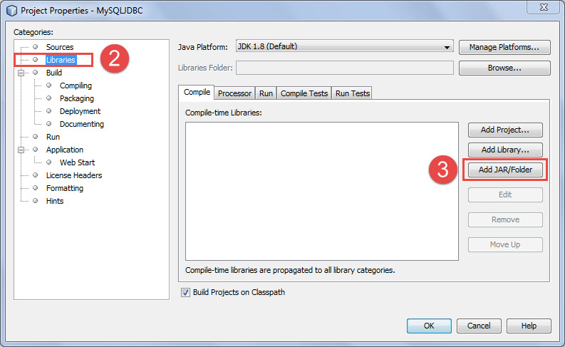 mysql jdbc escolher biblioteca