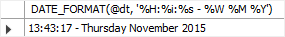 MySQL DATETIME - função DATE_FORMAT