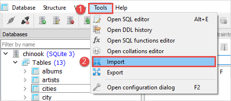 SQLite Importar csv para tabela Etapa 1