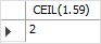 MySQL CEIL com número positivo