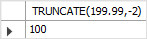 Função MySQL TRUNCATE - número negativo de casas decimais