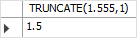 Função MySQL TRUNCATE - número positivo de casas decimais