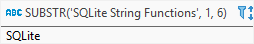 Funções de string SQLite - função SUBSTR