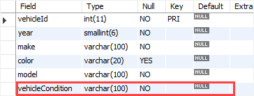 MySQL ALTER TABLE - após renomear coluna