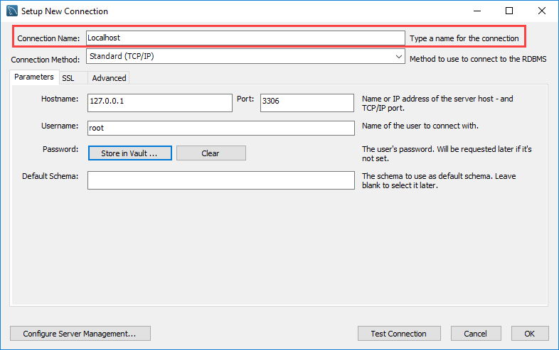 conectar-se ao mysql - mysql workbench etapa 2