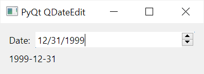 PyQt QDate