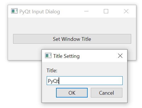 PyQt QInputDialog