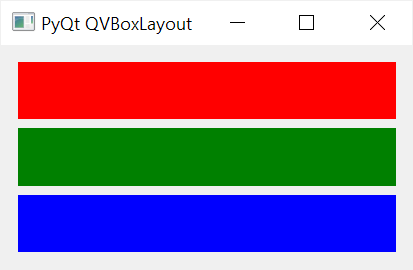 PyQt QVBoxLayout-QLabel