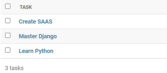 lista de tarefas do Django - lista de tarefas